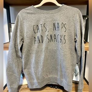 Cozy and fun Sweatshirt - Cats, Naps, and Snacks!